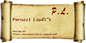 Peruzzi Lipót névjegykártya